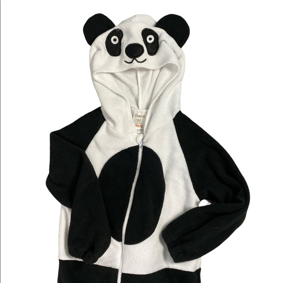 Familus Kids Panda Bear Animal Pajama Onsie Fleece with Hood - Picture 2 of 4